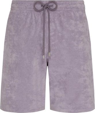 Vilebrequin Terry Bermuda Shorts Solid - Heren - Korte Broeken - Paars - XL - Katoen - Korte Broeken