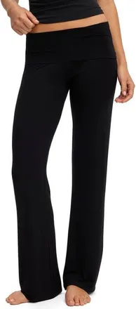 Cotton On Womens Airy Soft Roll Waist Pant in Smooth Black at Nordstrom, Size X-Large
