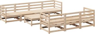 vidaXL Juego De Sof&aacute;s De Jard&iacute;n 8 Pzas Madera Maciza De Pino Vidaxl