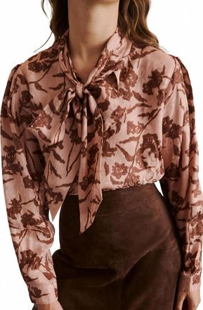 Tanya Taylor Petra Long Sleeve Top In Beige