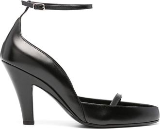 The Row 90mm cut-out leather pumps - women - Calf Leather/Rubber/Calf Leather/Calf Leather - 35 - Black