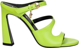 Versace Womens Sandals Medusa Charm - Green Leather - Size EU 38