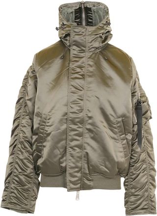 Alpha Industries N-2B Base UV Oversized Winterjas - Dames - Bomber jackets - Groen - S - Leer - Jassen