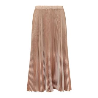 Fabiana Filippi Pleated Midi Skirt - female - Fabiana Filippi - Midi Skirts - Brown - L - Skirts