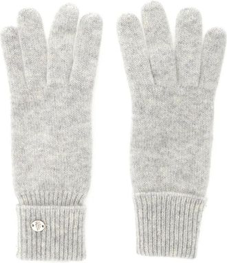Helen Kaminski Blaire logo-charm knitted gloves - Grey