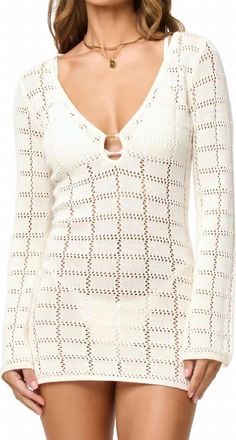 L*Space Jessa Mini Coverup Dress In Cream