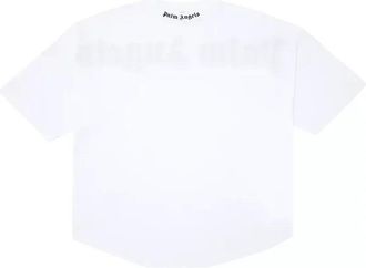Palm Angels SS21 Classic Logo Over Tee White Black PMAA002R21JER0010110