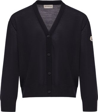 Moncler Moncler Wool Cardigan, Women, Blue, Size: Xxs