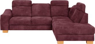 HOME AFFAIRE Ecksofa »Dundee L-Form« wahlweise mit Kopfteilverstellung und zusätzlich mit Bettfunktion