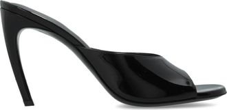 The Attico Heeled Mules - Dames - Muiltjes - Zwart - 41 EU - Leer - Schoenen