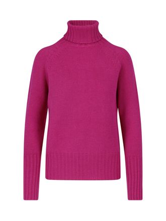 Drumohr Purple Merino Wool Turtleneck