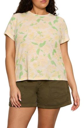 Sanctuary The Perfect T-Shirt in Gentle Lily Yellow at Nordstrom, Size 1X