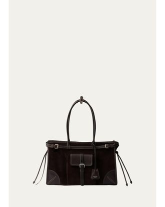 Prada Bonnie Large Corduroy Tote Bag