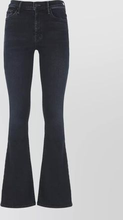 Mother flared cotton jeans trousers belt loops