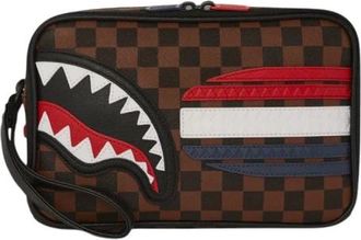 Sprayground Machine Clutch met Afneembaar Handvat - Heren - Toilettassen - Bruin - ONE Size - Tassen