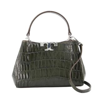 Tory Burch Eleanor Mini Satchel - Dames - Tassen - Groen - Maat: ONE Size Leer