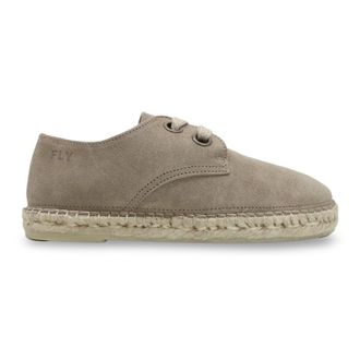 FLY London SAIC553FLY Suede Womens Espadrilles Shoes - Taupe - Size:UK 4