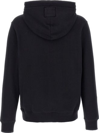 Lanvin Logo-Embroidered Fleece Hoodie - Black