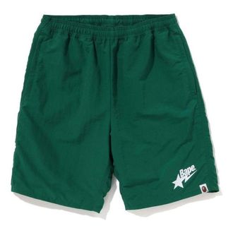 A Bathing Ape BAPE STA Logo Beach Shorts Green 1J30-153-024-GRN