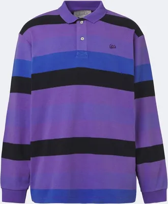 ERL Polo de jersey de algod&oacute;n a rayas