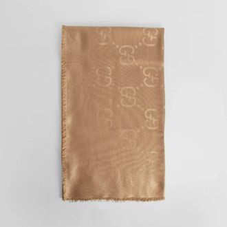 Gucci Jacquard Silk Wool Shawl