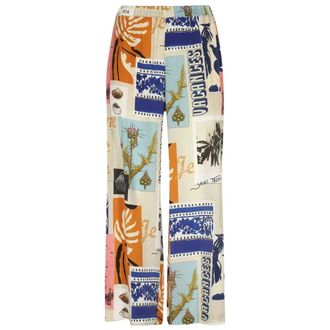 Max Mara Dames, Broeken, Veelkleurig, Maat: 3XS Zijde