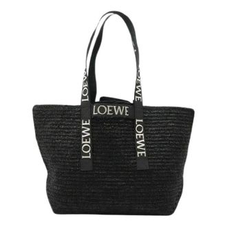 Loewe Pre-owned Raffia Schoudertas - Dames - Vintage Shopper - Zwart - ONE Size - Vintage