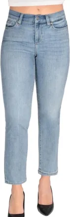 Liu Jo Ua 6066 Ds 081 Cropped Straight Jeans - Dames - Cropped Jeans - Blauw - W27 - Katoen - Jeans