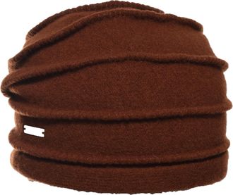 Seeberger Walk Toque Ruched Plain Colours Nut Brown, various, One Size