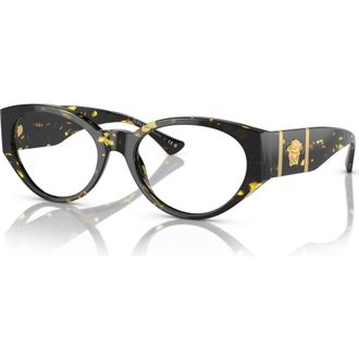 Versace 52mm Oval optical glasses in Tortoise at Nordstrom