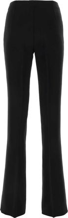 Ferragamo Womens Black Crepe Pant Nero Exterior: Viscose Elastane Pantaloni Trousers