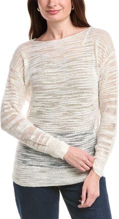 Lafayette 148 New York Dropped Shoulder Bateau Neck Sweater