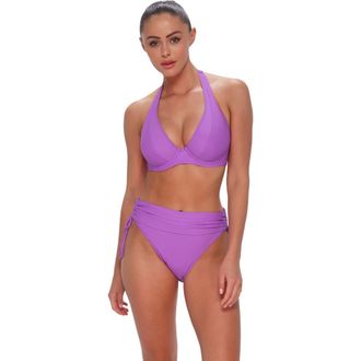 Sunsets Muse Halter Bikini Swimsuit Top - F Cup in Berry Burst at Nordstrom, Size 34