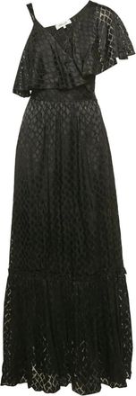 Diane Von F&uuml;rstenberg 2000s asymmetrische wikkeljurk - Zwart