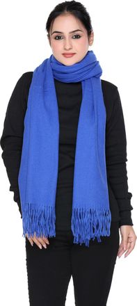 World of Shawls Luxurious Cashmere Feel Shawl Wrap for Women - Soft, Warm, Lightweight & Elegant, Perfect for Winter, Travel, Weddings or Gift (Royal Blue)