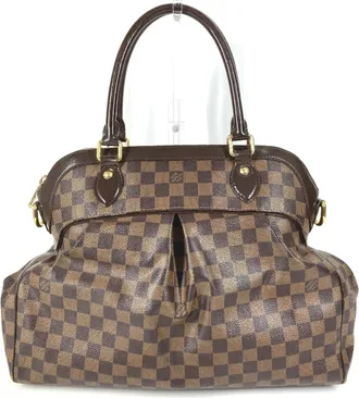 Louis Vuitton Damier Brown Ebene Damier Canvas Handbag Tote Bag (Pre-Owned)