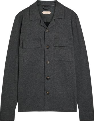 Aur&eacute;lien Cotton-blend Overshirt - Charcoal - XL