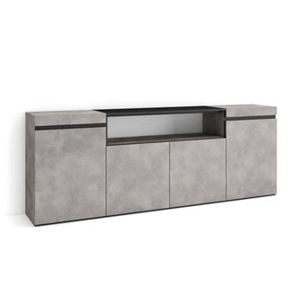 Skraut Home Aparador efecto madera cemento 200x35x75cm