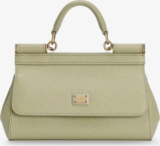 Dolce & Gabbana Borsa a tracolla Sicily Small in pelle con patch logo in metallo - DOLCE & GABBANA - gender_Woman