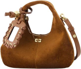 Ganni Mini Bolso Hobo - Bags - Mujer - Marr&oacute;n - ONE SIZE