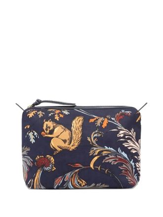 Inou&iuml; Editions floral squirrel clutch bag - Blue