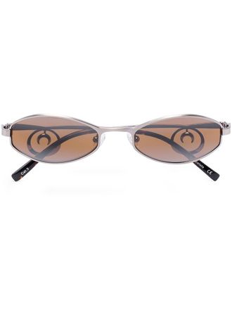 Marine Serre Occhiali da sole ovali Swirl Marine Serre x Vuarnet - Marrone