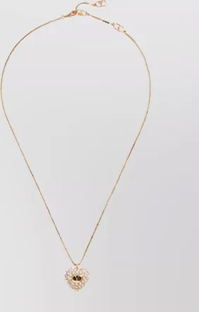 Valentino Garavani royal heart pendant necklace adjustable chain