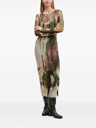 Desigual Maxi-jurk met lange mouwen - Bruin