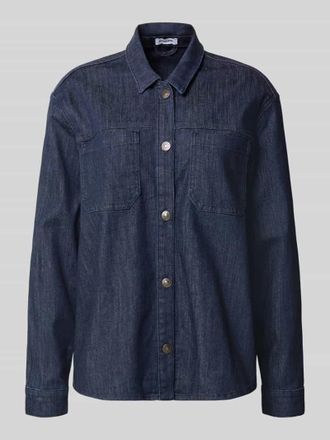 More & More More & More Hemdbluse mit Knopfleiste in Jeansblau, Gr&ouml;&szlig;e 38