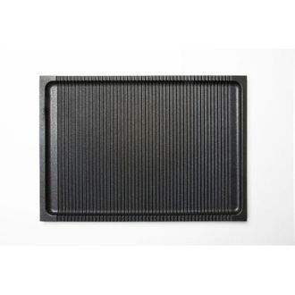 Risoli Piastra Grill BBQ, Alluminio Pressofuso, Acciaio, Nero, 38x26,5x2 cm