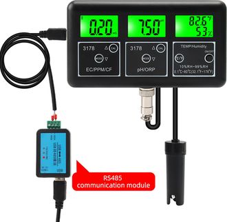 Infinite Medidor De Agua 7 En 1 - Medidor Multifuncional (tds/ec/ph/cf/orp) - Electrodo Desmontable Y M&oacute;dulo Rs485 Para Piscinas, Acuarios Y Agua Potable