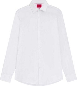 HUGO BOSS Hugo Heren Kenno Slim Business Overhemd (Wit)