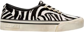 Bally Lyder Zebra Print Hair Calf Sneakers