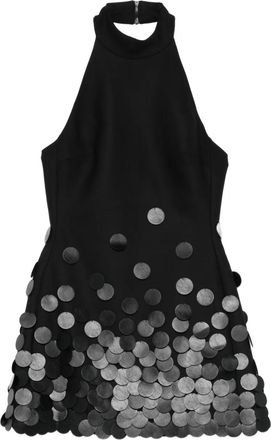DAVID KOMA halterneck disc mini dress - Nero
